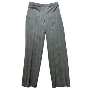 Briggs New York Womens Trouser Pants Size 6P Gray Plaid Straight Leg Workwear